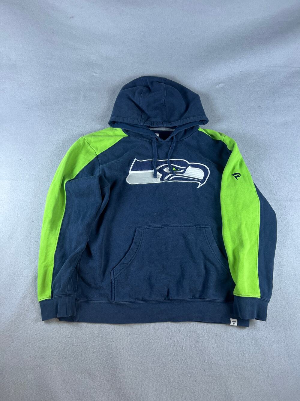 Seattle Seahawks Hoodie Men L Blue Green NFL Pro Line Fanatics Fleece Sweatshirt
